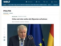 Bild zum Artikel: Grüne und Linke wollen alle Migranten aufnehmen