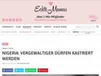 Bild zum Artikel: Nigeria: Vergewaltiger dürfen kastriert werden