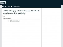 Bild zum Artikel: VIDEO: 'Immer ein Stück Heimat' - Thiago postet vo Bayern-Abschied emotionalen Abschiedsclip