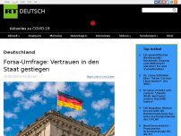 Bild zum Artikel: Forsa-Umfrage: Vertrauen in den Staat gestiegen