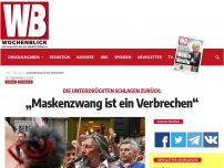 Bild zum Artikel: „Maskenzwang ist ein Verbrechen“