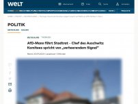 Bild zum Artikel: AfD-Mann führt Geraer Stadtrat - Wahl stößt auf scharfe Kritik