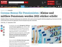 Bild zum Artikel: Kleine und mittlere Pensionen werden 2021 erhöht
