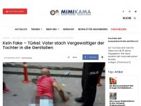 Bild zum Artikel: Kein Fake – Türkei: Vater stach Vergewaltiger der Tochter in die Genitalien