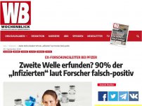 Bild zum Artikel: Zweite Welle erfunden? 90% der „Infizierten“ sind falsch-positiv