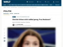 Bild zum Artikel: Sind die Grünen nicht radikal genug, Frau Neubauer?