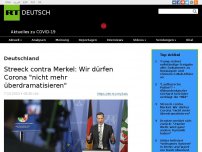 Bild zum Artikel: Streeck contra Merkel: Wir dürfen Corona 'nicht mehr überdramatisieren'