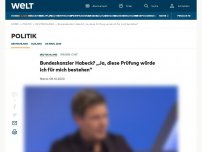 Bild zum Artikel: Bundeskanzler Habeck? „Ja, diese Prüfung würde ich für mich bestehen“