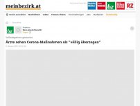 Bild zum Artikel: Ärzte sehen Corona-Maßnahmen als 'völlig überzogen'