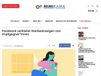 Bild zum Artikel: Facebook verbietet Werbeanzeigen von Impfgegner*Innen