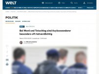 Bild zum Artikel: Bei Mord und Totschlag sind Asylzuwanderer besonders oft tatverdächtig