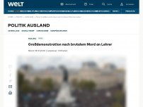 Bild zum Artikel: Großdemonstration nach brutalem Mord an Lehrer