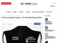 Bild zum Artikel: Corona leugnen ist gut… für die Bestattung Wien