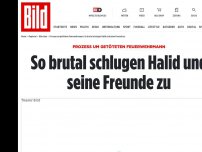 Bild zum Artikel: Prozess um getöteten Feuerwehrmann - Jugendlicher gibt tödlichen Schlag zu