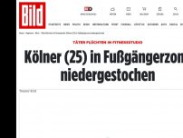 Bild zum Artikel: Täter flüchten in Fitnessstudio - Kölner in Fußgängerzone niedergestochen