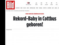Bild zum Artikel: Wonneproppen in Cottbus - Rekord-Baby bringt 6,7 Kilo auf die Waage