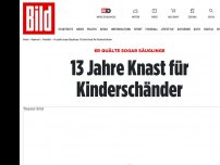 Bild zum Artikel: Er quälte sogar Säuglinge - 13 Jahre Knast für Kinderschänder