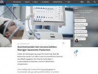 Bild zum Artikel: Durcheinander bei Corona-Zahlen: Weniger beatmete Patienten?