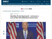 Bild zum Artikel: Biden holt laut CNN und AP Wisconsin – und könnte auch ohne Pennsylvania gewinnen