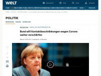 Bild zum Artikel: Bund will Kontaktbeschränkungen wegen Corona weiter verschärfen