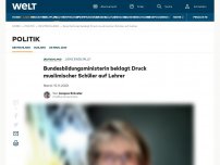 Bild zum Artikel: Bundesbildungsministerin beklagt Druck muslimischer Schüler auf Lehrer