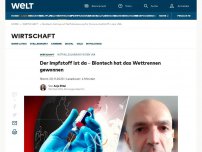 Bild zum Artikel: Der Impfstoff ist da – Biontech hat das Wettrennen gewonnen