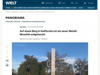 Bild zum Artikel: Auf einem Berg in Kalifornien ist ein neuer Metall-Monolith aufgetaucht