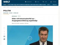 Bild zum Artikel: Söder ruft Katastrophenfall aus – Ausgangsbeschränkung angekündigt