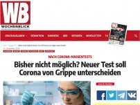 Bild zum Artikel: Bisher nicht möglich? Neuer Test soll Corona von Grippe unterscheiden