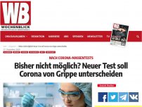 Bild zum Artikel: Bisher nicht möglich? Neuer Test soll Corona von Grippe unterscheiden