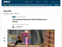 Bild zum Artikel: CDU will jedes Paket beim Online-Einkauf teurer machen