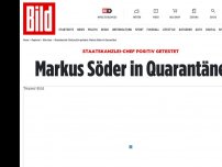 Bild zum Artikel: Staatskanzlei-Chef positiv getestet - Markus Söder in Quarantäne