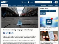 Bild zum Artikel: Oberhausen verhängt Ausgangsbeschränkung