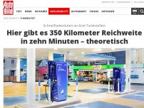 Bild zum Artikel: Schnellladesäulen an Aral-Tankstellen Hier gibt es 350 Kilometer Reichweite in zehn Minuten - theoretisch