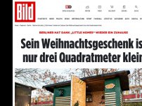 Bild zum Artikel: Dank „Little Homes“ ein Zuhause - Sein Weihnachtsgeschenk ist drei Quadratmeter klein