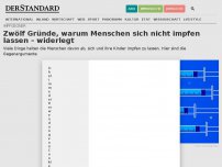 Bild zum Artikel: Zwölf Gründe, warum Menschen sich nicht impfen lassen – widerlegt