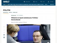 Bild zum Artikel: Plötzlich ist Spahn beliebtester Politiker Deutschlands