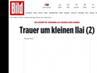 Bild zum Artikel: Er kämpfte vergeblich - Trauer um kleinen Ilai (2)