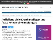 Bild zum Artikel: Auffallend viele Krankenpfleger und Ärzte lehnen eine Impfung ab