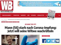 Bild zum Artikel: Mann (56) starb an Corona-Impfung: Jetzt will seine Witwe wachrütteln