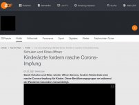 Bild zum Artikel: Kinderärzte fordern rasche Corona-Impfung