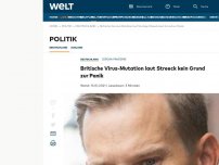 Bild zum Artikel: Britische Virus-Mutation laut Streeck kein Grund zur Panik