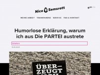 Bild zum Artikel: Humorlose Erklärung, warum ich aus Die PARTEI austrete