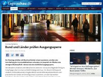 Bild zum Artikel: Medienberichte: Bund und Länder prüfen Ausgangssperre