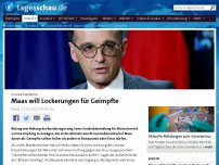 Bild zum Artikel: Corona-Pandemie: Maas will Lockerungen für Geimpfte