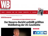 Bild zum Artikel: Der Navarro-Bericht enthüllt größten Wahlbetrug der US-Geschichte