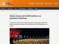 Bild zum Artikel: Bremer erinnern mit 35.000 Teelichtern an gestorbene Geflüchtete