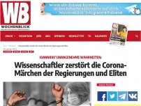 Bild zum Artikel: Wissenschaftler zerstört die Corona-Märchen der Regierungen und Eliten