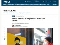 Bild zum Artikel: Masken auf ewig? An einigen Orten ist das „eine Option“