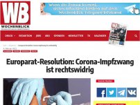 Bild zum Artikel: Europarat-Resolution: Corona-Impfzwang ist rechtswidrig